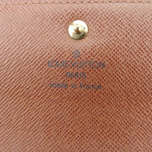 Louis Vuitton Three Folded Wallet Monogram Beige Monogram Canvas Used G1426 - Picture 8 of 10